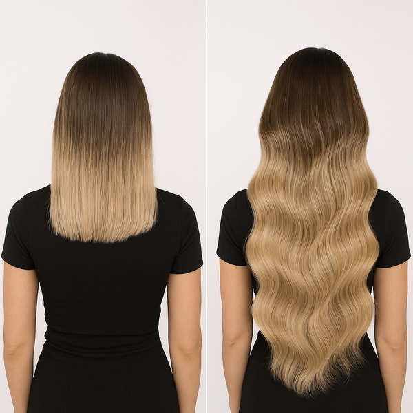 Sötétszőke Balayage csatos póthaj