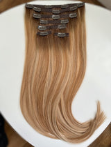 Sötétszőke Balayage csatos póthaj - Clip Love 