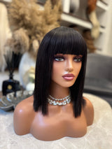 Fekete kevertszálas paróka