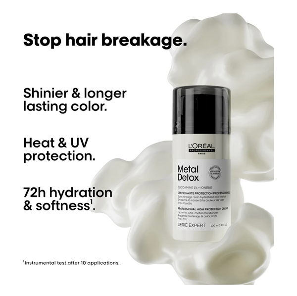 L’Oréal Professionnel Serie Expert Metal Detox védőkrém a töredezett, károsult hajra