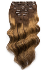 Barna Balayage csatos póthaj - Cliplove póthaj