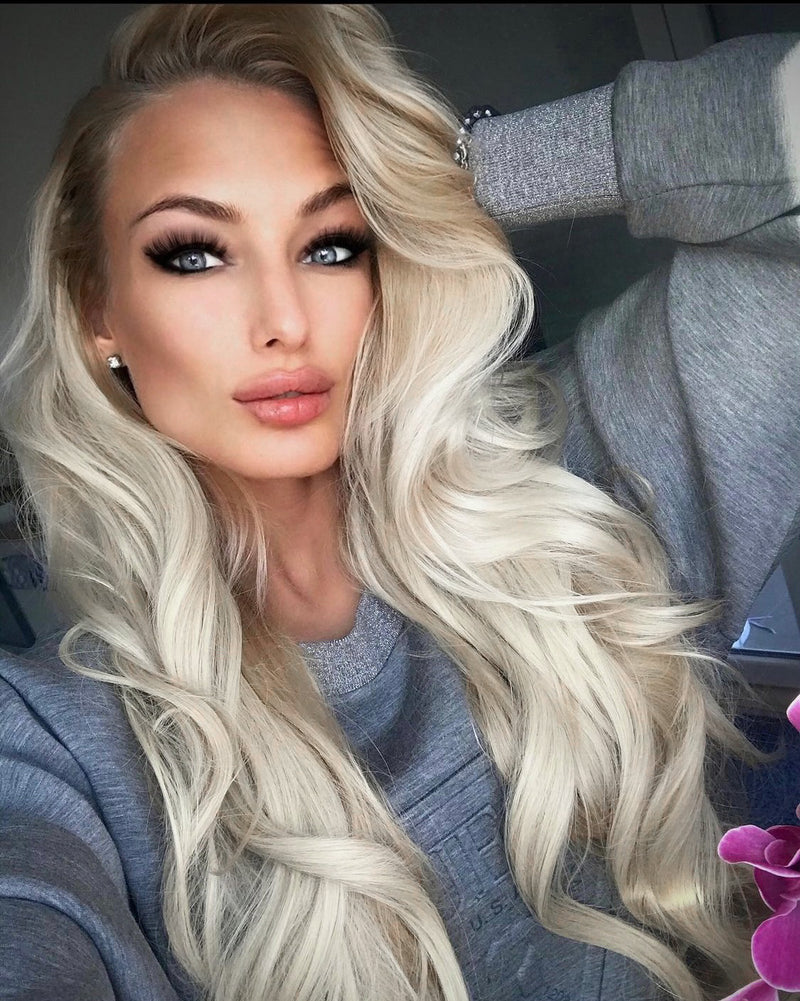 Gyöngyszőke egysoros póthaj - Cliplove póthaj