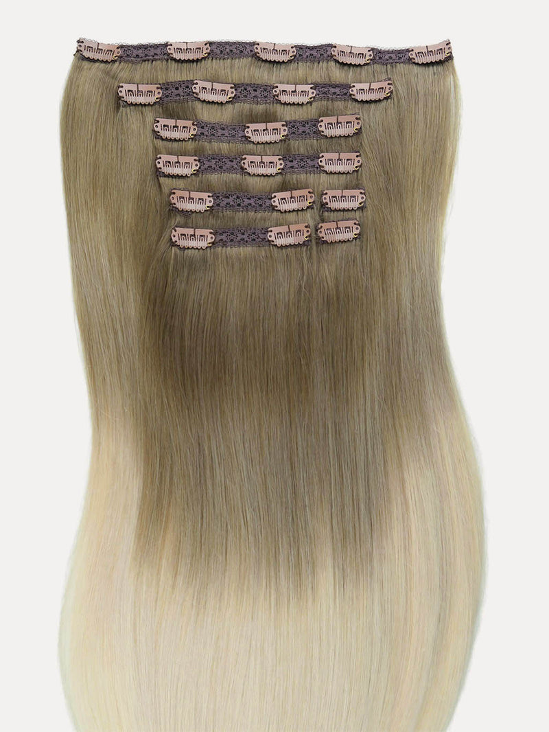 Ombre szőke csatos póthaj - Cliplove póthaj