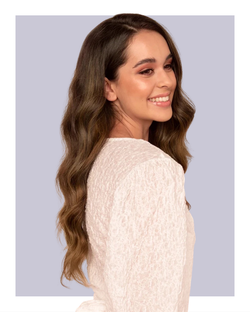 Sötétbarna Balayage csatos póthaj - Cliplove póthaj