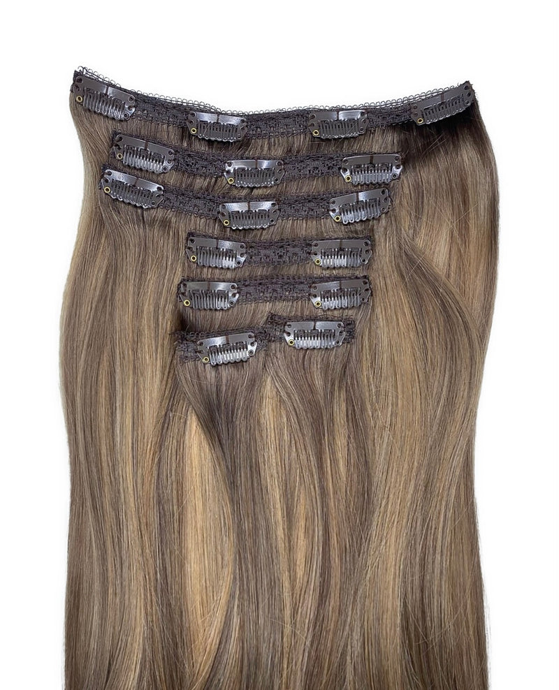 Hamvasbarna Balayage csatos póthaj - Cliplove póthaj